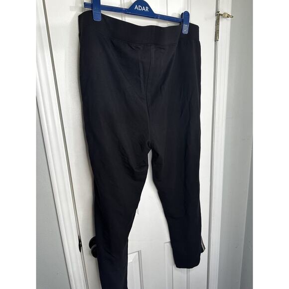 Chico's Track Pants Piping Womens XXL 4 Black Pull-On Stretch Pockets - Picture 3 of 7